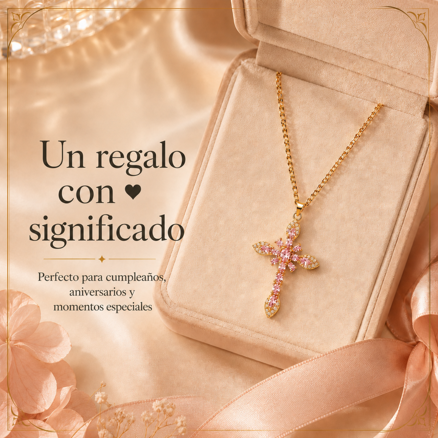 Seravia ™ — Collar de cruz floral