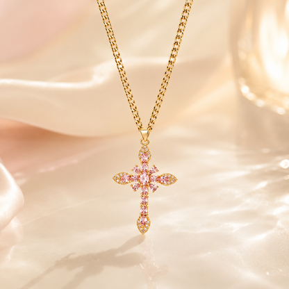 Seravia ™ — Floral Cross Necklace