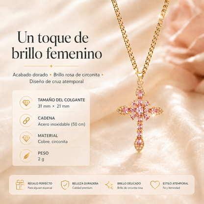 Seravia ™ — Collar de cruz floral
